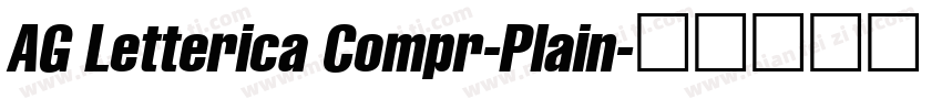AG Letterica Compr-Plain字体转换